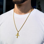 Conjunto cadena trigo + dije cruz egipcia