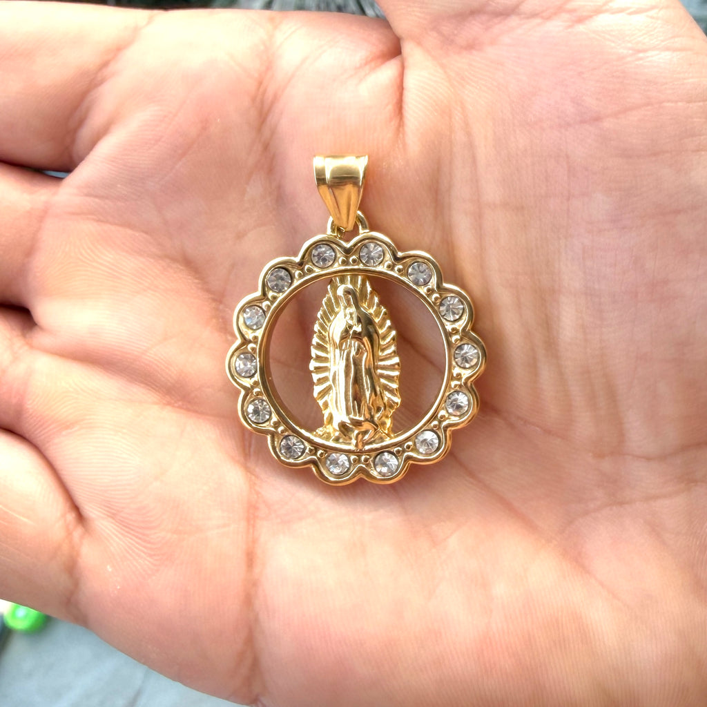 Dije Virgen Piedras