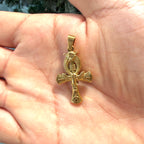 Conjunto cadena trigo + dije cruz egipcia